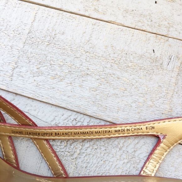 Ellen Tracy Shane Strappy Heeled Red Sandal 8.5 - Picture 6 of 6